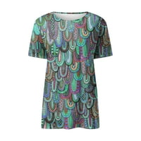Fragarn Womens Ljeto V izrez Tunika Ležerne prilike kratkih rukava Dolman majica sa bočnim širingom