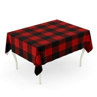 Crveni drvosjek PLAJNI PLAJNI Uzorak crne apstraktne materijske jakne od vune stolnjak stol za stol