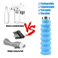 Sklopiva sklopiva boca sa vodom, silikonska lagana oz prijenosnih boca s otpornošću na carabiniru, BPA,