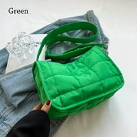 Žene dame pamučne lagane lagane boje torbice na ramenu, prekrivene bare za podzemlje zelene boje