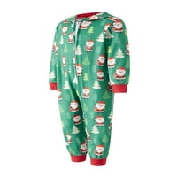 Podudaranje obiteljske božićne pidžame Dugim rukavima Zip up kapuljač kapuljača Pajamas Noćna odjeća