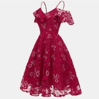 Voss Vintage čipke za žene princeza haljina cvjetne ljuljačke zabave Aline decline žene odijela i setovi