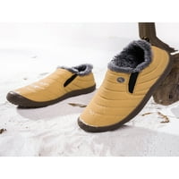 Woobling unise zimske čizme Vodootporne tople čizme pahuljasti čizme za snijeg Muške udobne cipele okrugli nožni gležot klizanje na anti-kliznim žutim 5,5