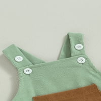 Wassery Toddler Baby BIB hlače pantalone patchwork-a bez rukava kombinezon za vrat za vrat za dječake