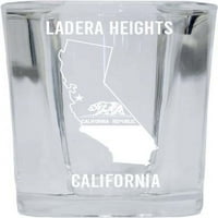 Ladera Heights Kalifornijski lasersko suvenirani suvenir Square Shot Staklena zastava
