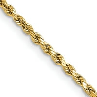 14k žuto zlato polučvrsti d c lanac konopa napravljen u Peru DH016-18