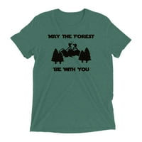 Mount Inspiration Neka šuma bude s vama majica na otvorenom, borovom zelenom bojom