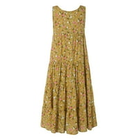 Žute haljine za žene Ljetne modne haljine veličine xxxxl