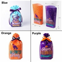 Slatki trik ili liječenje rođendana dekor plastični džep za hranu Halloween Decor Candy torbe Cookie Package Narančasta