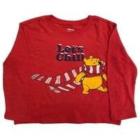 Disney Jumping Beans Infant & Todler Boys Red Pooh Medvjed za odmor Tee Majica 3T
