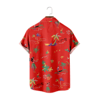Havajska majica Retro Retro Hawaii Summer-rukavska ljetna plaža Ležerne tipke Down Aloha Majica Djeca