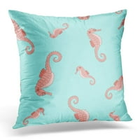 Plavi rak sladak s morskim konjima napravljeni u poklopcu jastuka za životinjsku jastuku