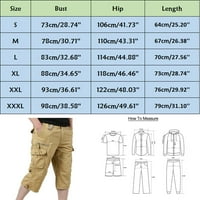 Muški casual modni patent zatvarač Veliki džepni remen čvrsti bolovi Teretne kratke hlače Muške hlače