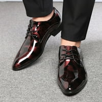 Cipele za muškarce Klasični stil klizanje na PU kožnim gumenim jedinim radom Muške haljine cipele bijele