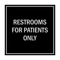 Kvadratni toalet za pacijente samo se potpisuju - srednji