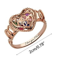 Ženski prsten za prste šareno casual zglobnog prstena za uklanjanje ženskih modnih šupljih uzoraka uzorak prsten modni kreativni prsten nakit