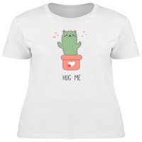 Smiješni kaktus mačka zagrli me Grafička majica Žene -Image by Shutterstock, ženska srednja