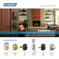 Schlage be375-cam Camelot Touch Electronic Electronicl Deadbolt - Mesing