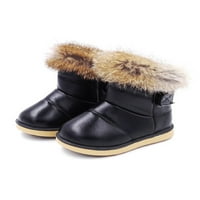 Djeca vodootporna ne klizaljka boot za čizme za gležnjače Drešene tople obložene zimske cipele crne
