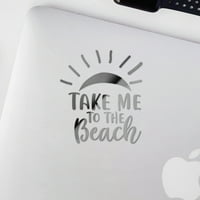 Prozirne naljepnice od odvode me do plaže premium vodootporne vinilne naljepnice za laptop telefon kaciga