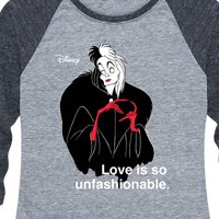 Disney Villains - Cruella de vil Ljubav nepodnošljiv - Ženska grafička majica Raglan