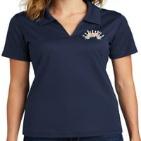 Ženska pastelna košulja za kuglanje Dri-Mesh polo majica, XL mornarička plava