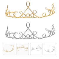 Ručno izrađena kruna retro tiara Headdress tkani Crown Decor Retro Crown Headdress