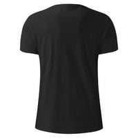 Qcmgmg muške majice drveće ispis posade vrat mens majice kratki rukav labave majice muškarci crni 2xl