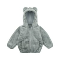 Jsaierl Toddler Boys Girls Fleece Hoodies Baby Slatko medvjed uho snesi zimsko toplo plišano hoodie