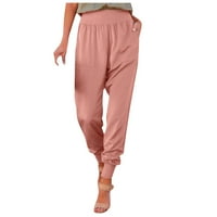 Amtdh Ženske hlače za ženske hlače udobne jogging lagane hlače LadyBeach Lounge pantalone Radne Ležerne