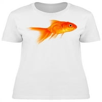 Jednostruka jarko cool zlatna riba majica žene -Image by shutterstock, ženska x-velika