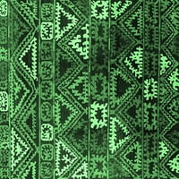 Ahgly Company Indoreni pravokutnik Solid smaragdno zeleni modernim prostirkama, 3 '5'