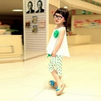 Dječja djevojka Dot cvjetni set toddler prsluk odjeću zelena fragarn