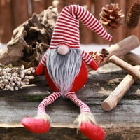 Novi božićni ukras prugasti šešir viseći noge bez lica lutke lutke ukrasi ukrasa crtani film mali privjesak