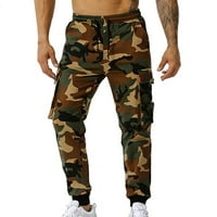 Lenago Cargo Radne hlače za muškarce plus veličina patchwork kamuflažne pantalone Slim Fit Multi džepne