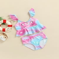 Gwiyeopda Toddler Kids Baby Girl Unicorn Kupatilo za kupaći kostim Bikini Tankini setovi srušeni kupaći