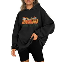 Trendvibe Halloween dukseva za žene smiješne kapuljače pulover s dugim rukavima Hoddie dukseri bundeve