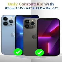 [Pack] Kompatibilan je za iPhone Pro Pro MA zaštitnik kamere Metal Plus kaljeno stakleni poklopac poklopca