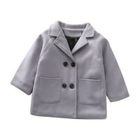 TODDLER Odjeća za uklanjanje klirence dječje djece dječje djevojke debelo toplo čvrsto kaput odjeću Dječji zimski vuneni kaput