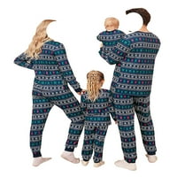 Gupgi božićni roditelj-dječji noćni odjećni set kombinezon dugih rukava tiskani vrhovi hlače spavaća