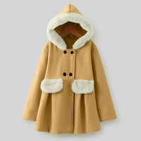 Djevojka Proljetna jakna Djevojke Zimske vjetrootporne jakne Dječja jakna s kapuljačom, jakna s kapuljačom žuta veličina 110
