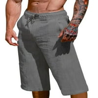 Paille muške pantalone elastične struk dno crtače obrezane hlače, casual sport sive s