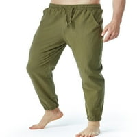 HAITE muške hlače na plaži za crtanje elastičnih struka posteljina na pantnima muškarci dno muške čvrste