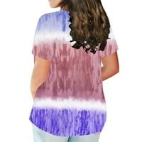 Homodles Ženska plus majica s kratkim kratkim vratom Plus Veličina ispisana na prodaju Grafički vrhovi