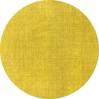 Ahgly Company u zatvorenom okruglom čvrstom žutim modernim prostirkama područja, 8 'krug
