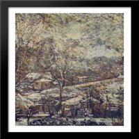 Pejzaž u zimi Veliki crni drveni umklađen umjetnost marie bracquemond