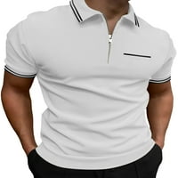 Colisha Muškar Polo majica Zipper Ljetni vrhovi kratkih rukava s majicama Atletic Sport rever izrez