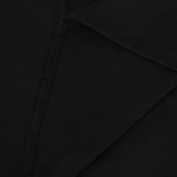 Lovskoo Ženska labava kratka majica Haljina od čipke Srednja traka Ležerni struk Ležerne prilike za pulover s V-izrezom S-XL Black