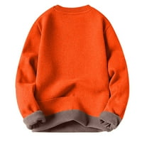 Muški džemper od stalnih dukseva Duks visoki vrat Čvrsta boja tanka džemper narančasta 2xl
