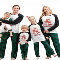Porodica Peyakidsaa Uklapanje božićne pidžame Postavite odmor Jeleno pismo tiskano dugih rukava i donja